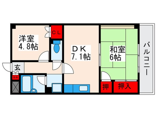 瑞江サングリ－ンビルの物件間取画像